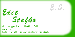 edit stefko business card